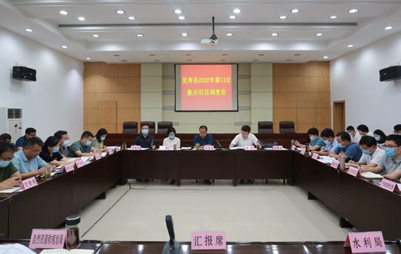 县长武利芳主持召开2022年第13次重点项目调度会